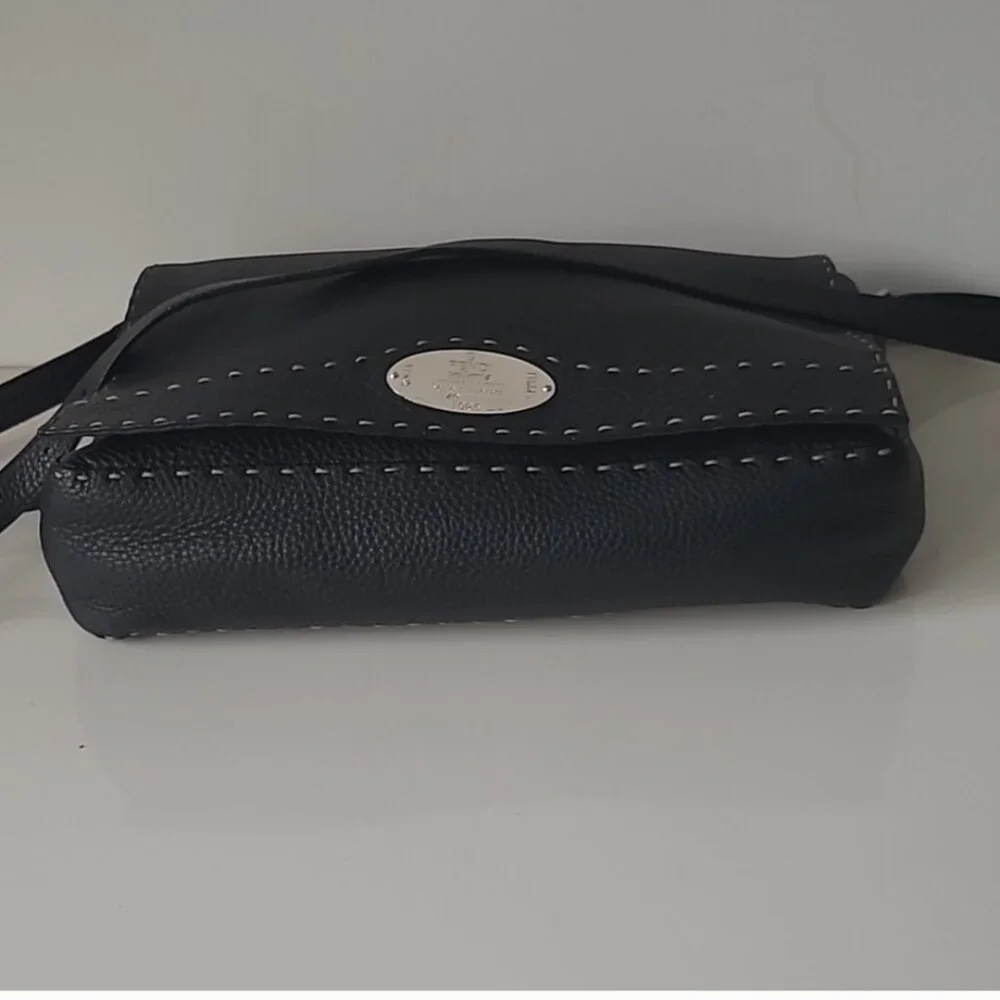 FENDI Black Leather Messenger Bag - Picture 8 of 16